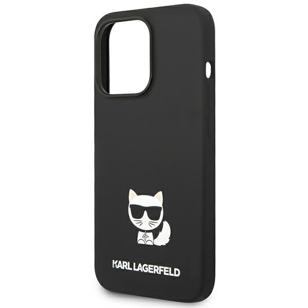 Karl Lagerfeld silikoninis dėklas iPhone 14 Pro – juodas