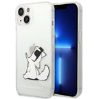 Karl Lagerfeld skaidrus dėklas iPhone 14 Plus – Choupette Fun