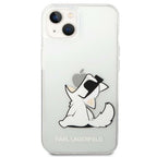 Karl Lagerfeld skaidrus dėklas iPhone 14 Plus – Choupette Fun