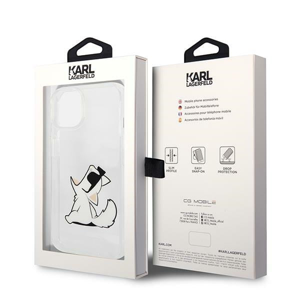 Karl Lagerfeld skaidrus dėklas iPhone 14 Plus – Choupette Fun
