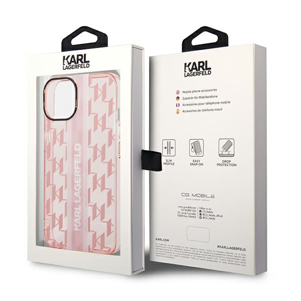 Karl Lagerfeld dėklas iPhone 14 Plus – rožinis