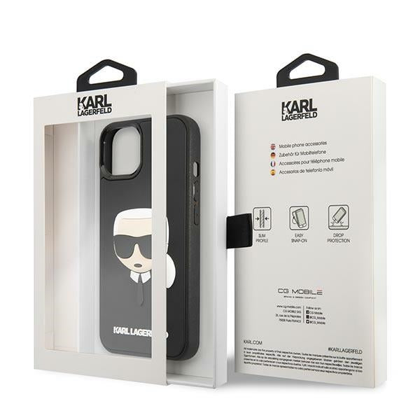 Karl Lagerfeld 3D Rubber dėklas iPhone 14 Plus – juodas