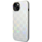 Karl Lagerfeld Monogram dėklas iPhone 14 Plus – sidabrinis