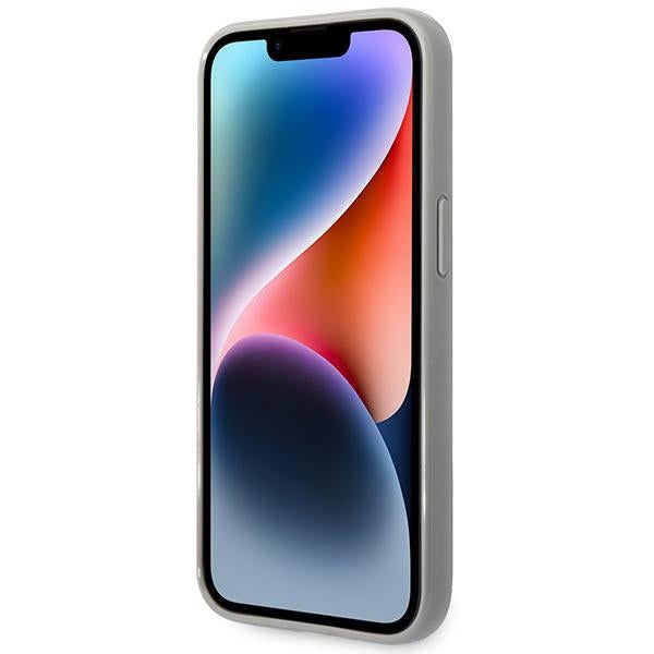 Karl Lagerfeld Monogram dėklas iPhone 14 Plus – sidabrinis