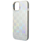 Karl Lagerfeld Monogram dėklas iPhone 14 Plus – sidabrinis