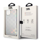 Karl Lagerfeld Monogram dėklas iPhone 14 Plus – sidabrinis