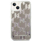 Karl Lagerfeld Liquid Glitter dėklas iPhone 14 Plus – sidabrinis -- iPhone 14 Plus
