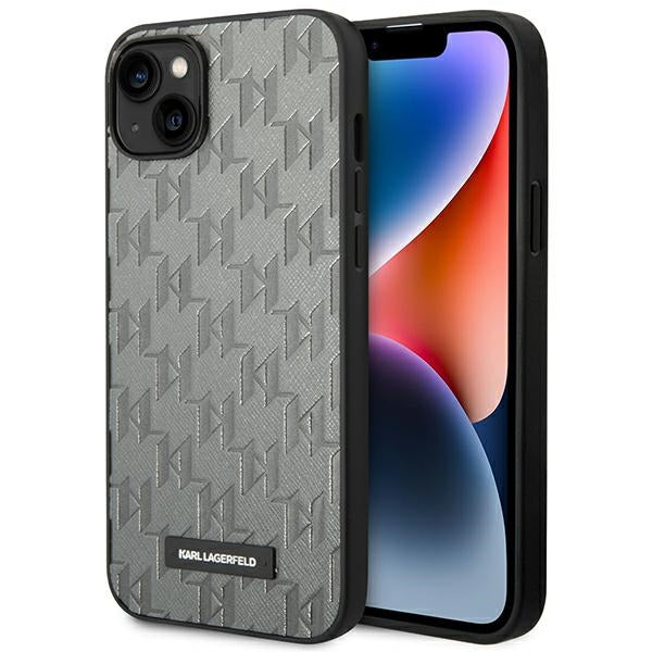 Karl Lagerfeld kietas dėklas iPhone 14 Plus – pilkas
