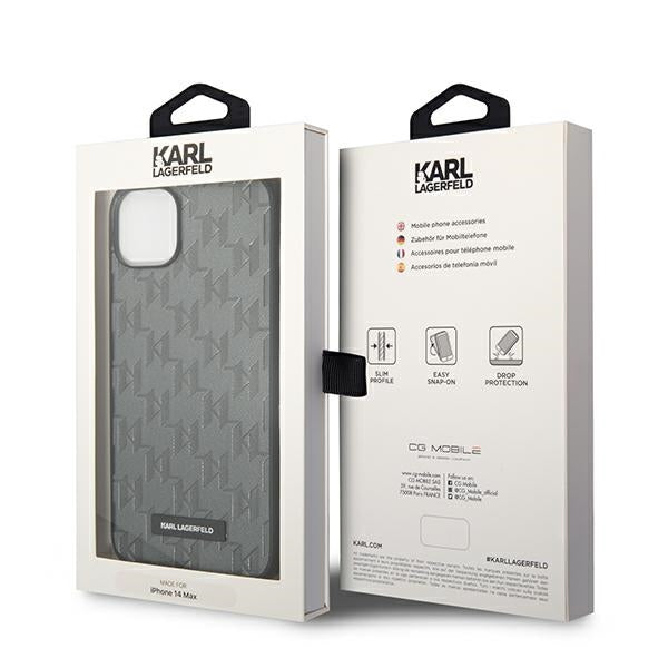 Karl Lagerfeld kietas dėklas iPhone 14 Plus – pilkas