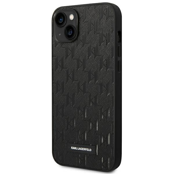 Karl Lagerfeld Saffiano dėklas iPhone 14 Plus – juodas