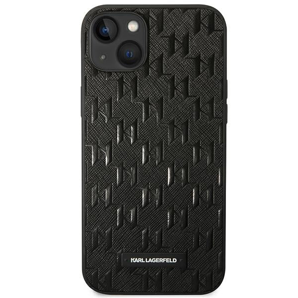 Karl Lagerfeld Saffiano dėklas iPhone 14 Plus – juodas