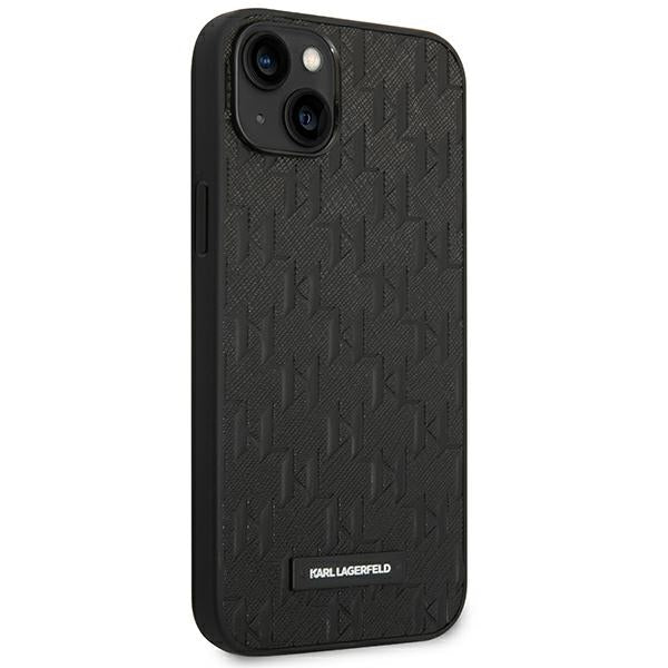 Karl Lagerfeld Saffiano dėklas iPhone 14 Plus – juodas