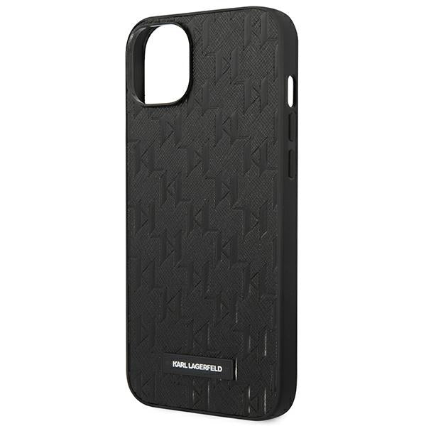 Karl Lagerfeld Saffiano dėklas iPhone 14 Plus – juodas