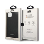 Karl Lagerfeld Saffiano dėklas iPhone 14 Plus – juodas
