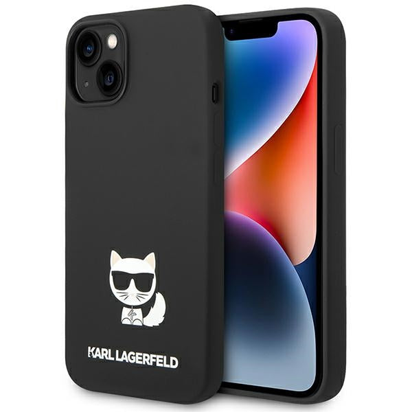 Karl Lagerfeld silikoninis dėklas iPhone 14 Plus – juodas