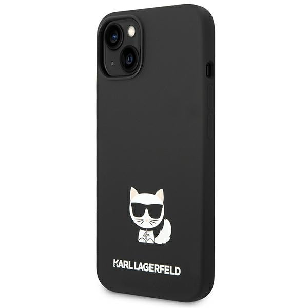 Karl Lagerfeld silikoninis dėklas iPhone 14 Plus – juodas
