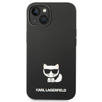 Karl Lagerfeld silikoninis dėklas iPhone 14 Plus – juodas