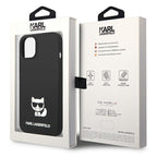 Karl Lagerfeld silikoninis dėklas iPhone 14 Plus – juodas