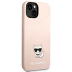 Karl Lagerfeld silikoninis dėklas iPhone 14 Plus – rožinis