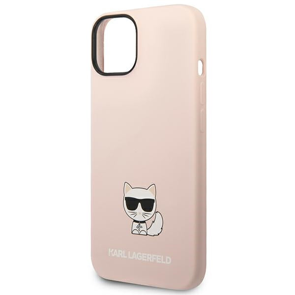 Karl Lagerfeld silikoninis dėklas iPhone 14 Plus – rožinis