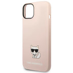 Karl Lagerfeld silikoninis dėklas iPhone 14 Plus – rožinis
