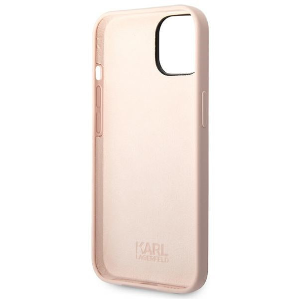 Karl Lagerfeld silikoninis dėklas iPhone 14 Plus – rožinis