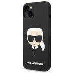 Karl Lagerfeld silikoninis dėklas iPhone 14 Plus – juodas -- iPhone 14 Plus