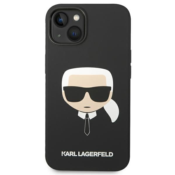Karl Lagerfeld silikoninis dėklas iPhone 14 Plus – juodas -- iPhone 14 Plus