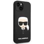 Karl Lagerfeld silikoninis dėklas iPhone 14 Plus – juodas -- iPhone 14 Plus