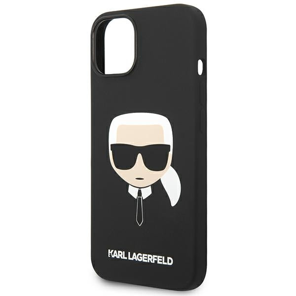 Karl Lagerfeld silikoninis dėklas iPhone 14 Plus – juodas -- iPhone 14 Plus