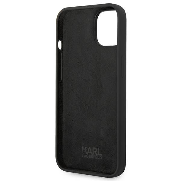 Karl Lagerfeld silikoninis dėklas iPhone 14 Plus – juodas -- iPhone 14 Plus