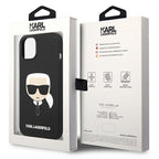 Karl Lagerfeld silikoninis dėklas iPhone 14 Plus – juodas -- iPhone 14 Plus