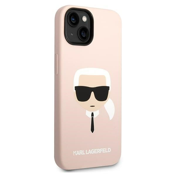 Karl Lagerfeld silikoninis dėklas iPhone 14 Pro Max – rožinis