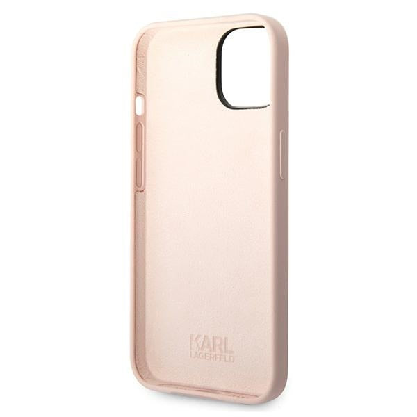 Karl Lagerfeld silikoninis dėklas iPhone 14 Pro Max – rožinis