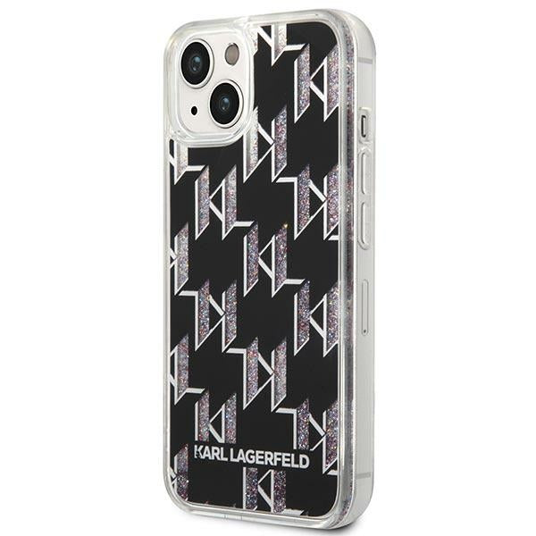 Karl Lagerfeld Liquid Glitter dėklas iPhone 14 – juodas