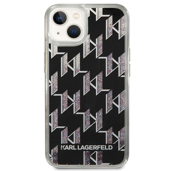 Karl Lagerfeld Liquid Glitter dėklas iPhone 14 – juodas