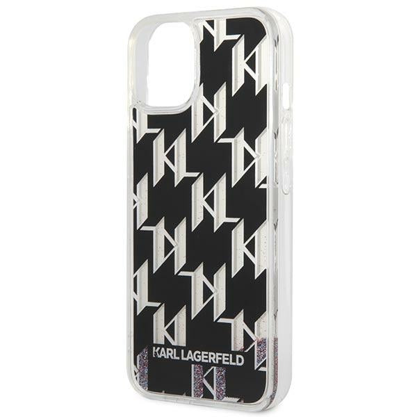 Karl Lagerfeld Liquid Glitter dėklas iPhone 14 – juodas