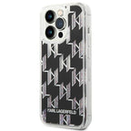 Karl Lagerfeld blizgantis dėklas iPhone 14 Pro Max – juodas