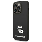 Karl Lagerfeld silikoninis dėklas iPhone 14 Pro Max – juodas