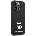 Karl Lagerfeld silikoninis dėklas iPhone 14 Pro Max – juodas