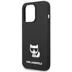 Karl Lagerfeld silikoninis dėklas iPhone 14 Pro Max – juodas