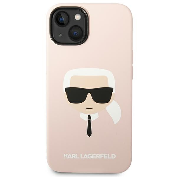 Karl Lagerfeld MagSafe silikoninis dėklas iPhone 14 Plus – rožinis