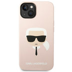 Karl Lagerfeld MagSafe silikoninis dėklas iPhone 14 Plus – rožinis