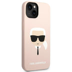 Karl Lagerfeld MagSafe silikoninis dėklas iPhone 14 Plus – rožinis