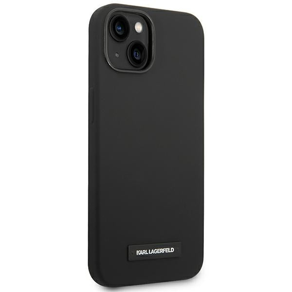 Karl Lagerfeld silikoninis MagSafe dėklas iPhone 14 Plus – juodas