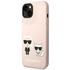 Karl Lagerfeld silikoninis MagSafe dėklas iPhone 14 Plus – rožinis