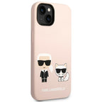 Karl Lagerfeld silikoninis MagSafe dėklas iPhone 14 Plus – rožinis