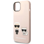Karl Lagerfeld silikoninis MagSafe dėklas iPhone 14 Plus – rožinis