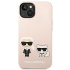 Karl Lagerfeld silikoninis MagSafe dėklas iPhone 14 – šviesiai rožinis