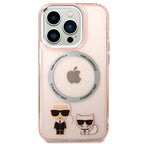 Karl Lagerfeld MagSafe dėklas iPhone 14 Pro Max – rožinis